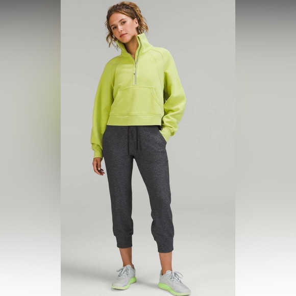 EUC Ready to Rulu High-Rise Cropped Jogger Heathered Raceway Grey/Black Size 8 - Picture 2 of 9